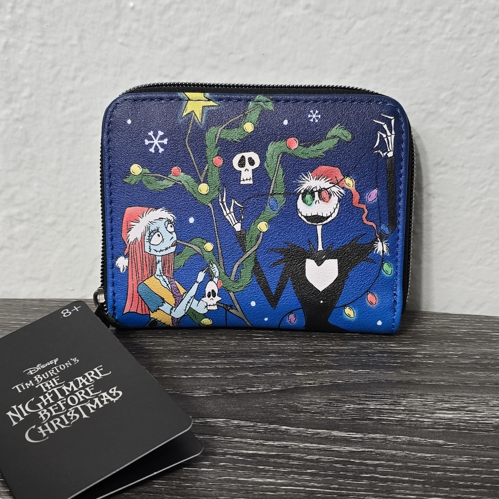 NWT Loungefly Nightmare Before Christmas Jack & Sally Tree Decorating Wallet